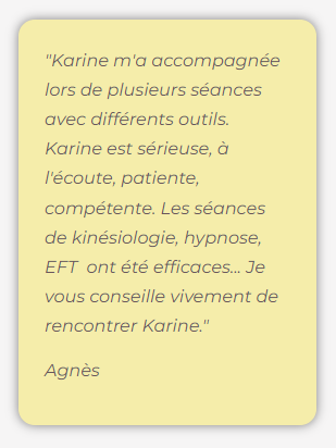 Témoignage d'un accompagnement thérapeutique sur plusieurs séances pour différents troubles.